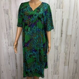 Santé‎ Crinkle Gauze Patterned Caftan Dress